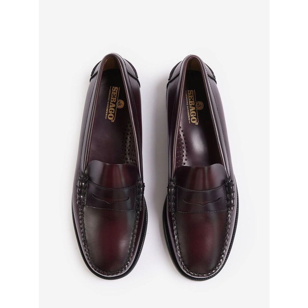 Sebago Classic Dan Leather Penny Loafers Cordovan Burgundy